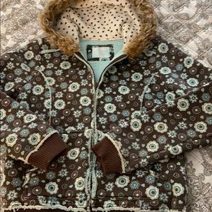 Justice girls jacket size 14. Faux Sherpa lined.